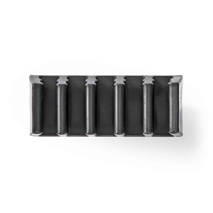 Nedis Kabelmanagement | Kabelclip | Click & Go | 2 Stuks | Aantal sleuven: 5 Sleuven | Maximale kabeldikte: 7.1 mm | Polypropylene | Zwart