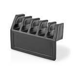 Nedis Kabelmanagement | Kabelclip | Click & Go | 2 Stuks | Aantal sleuven: 5 Sleuven | Maximale kabeldikte: 7.1 mm | Polypropylene | Zwart