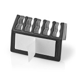 Nedis Kabelmanagement | Kabelclip | Click & Go | 2 Stuks | Aantal sleuven: 5 Sleuven | Maximale kabeldikte: 7.1 mm | Polypropylene | Zwart