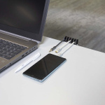 Nedis Kabelmanagement | Kabelclip | Click & Go | 2 Stuks | Aantal sleuven: 5 Sleuven | Maximale kabeldikte: 7.1 mm | Polypropylene | Zwart