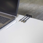 Nedis Kabelmanagement | Kabelclip | Click & Go | 2 Stuks | Aantal sleuven: 5 Sleuven | Maximale kabeldikte: 7.1 mm | Polypropylene | Zwart