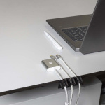 Nedis Kabelmanagement | Kabelclip | Click & Go | 2 Stuks | Aantal sleuven: 5 Sleuven | Maximale kabeldikte: 7.1 mm | Polypropylene | Zwart