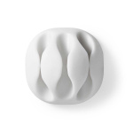 Nedis Kabelmanagement | Kabelclip | Click & Go | 4 Stuks | Aantal sleuven: 3 Sleuven | Maximale kabeldikte: 5.3 mm | TPE | Wit