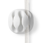 Nedis Kabelmanagement | Kabelclip | Click & Go | 4 Stuks | Aantal sleuven: 3 Sleuven | Maximale kabeldikte: 5.3 mm | TPE | Wit