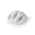 Nedis Kabelmanagement | Kabelclip | Click & Go | 4 Stuks | Aantal sleuven: 3 Sleuven | Maximale kabeldikte: 5.3 mm | TPE | Wit