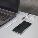 Nedis Kabelmanagement | Kabelclip | Click & Go | 4 Stuks | Aantal sleuven: 3 Sleuven | Maximale kabeldikte: 5.3 mm | TPE | Wit