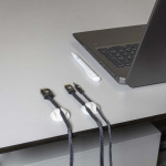 Nedis Kabelmanagement | Kabelclip | Click & Go | 4 Stuks | Aantal sleuven: 3 Sleuven | Maximale kabeldikte: 5.3 mm | TPE | Wit