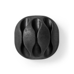 Nedis Kabelmanagement | Kabelclip | Click & Go | 4 Stuks | Aantal sleuven: 3 Sleuven | Maximale kabeldikte: 5.3 mm | TPE | Zwart