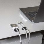 Nedis Kabelmanagement | Kabelclip | Click & Go | 4 Stuks | Aantal sleuven: 3 Sleuven | Maximale kabeldikte: 5.3 mm | TPE | Zwart