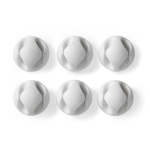 Nedis Kabelmanagement | Kabelclip | Click & Go | 6 Stuks | Aantal sleuven: 2 Sleuven | Maximale kabeldikte: 5.3 mm | TPE | Wit Nedis Kabelmanagement | Kabelclip | Click & Go | 6 Stuks | Aantal sleuven: 2 Sleuven | Maximale kabeldikte: 5.3 mm | TPE | Wit
