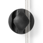 Nedis Kabelmanagement | Kabelclip | Click & Go | 6 Stuks | Aantal sleuven: 2 Sleuven | Maximale kabeldikte: 5.3 mm | TPE | Zwart