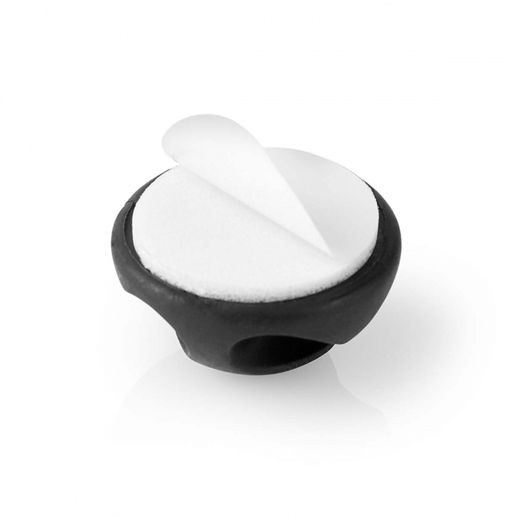 Nedis Kabelmanagement | Kabelclip | Click & Go | 6 Stuks | Aantal sleuven: 2 Sleuven | Maximale kabeldikte: 5.3 mm | TPE | Zwart