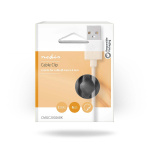 Nedis Kabelmanagement | Kabelclip | Click & Go | 6 Stuks | Aantal sleuven: 2 Sleuven | Maximale kabeldikte: 5.3 mm | TPE | Zwart