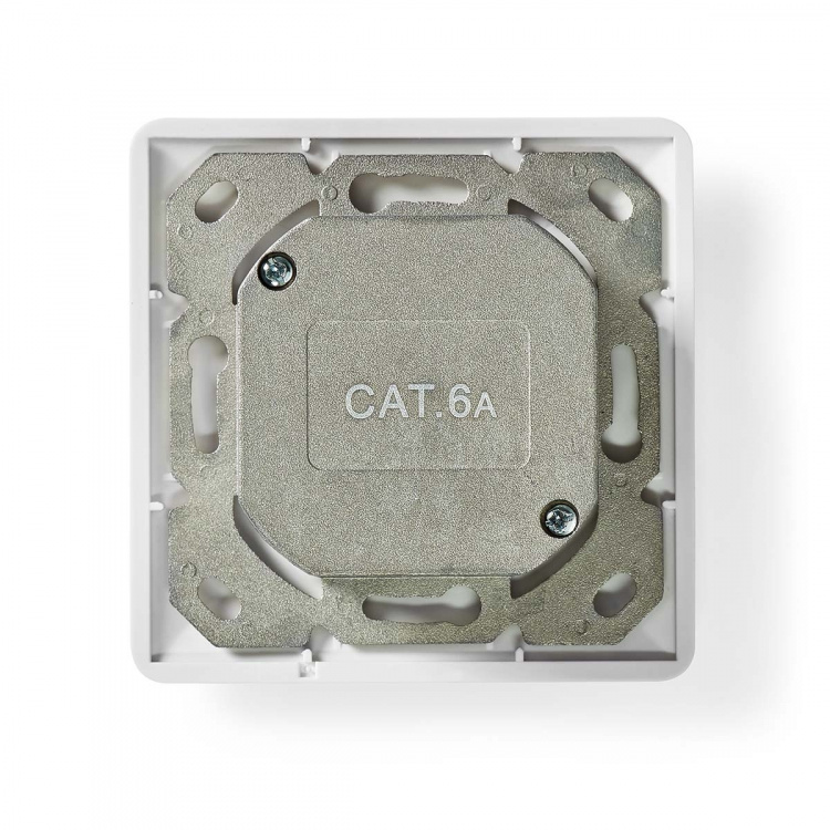 Nedis Netwerk Wanddoos | Verzonken montage | 2 poort(en) | CAT6a | Recht | Female | Goud Verguld | PVC | Wit | Doos Nedis Netwerk Wanddoos | Verzonken montage | 2 poort(en) | CAT6a | Recht | Female | Goud Verguld | PVC | Wit | Doos