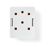 Nedis Netwerk Wanddoos | Opbouw | 1 poort(en) | STP CAT6 | Recht | Female | Goud Verguld | PVC | Wit | Envelop