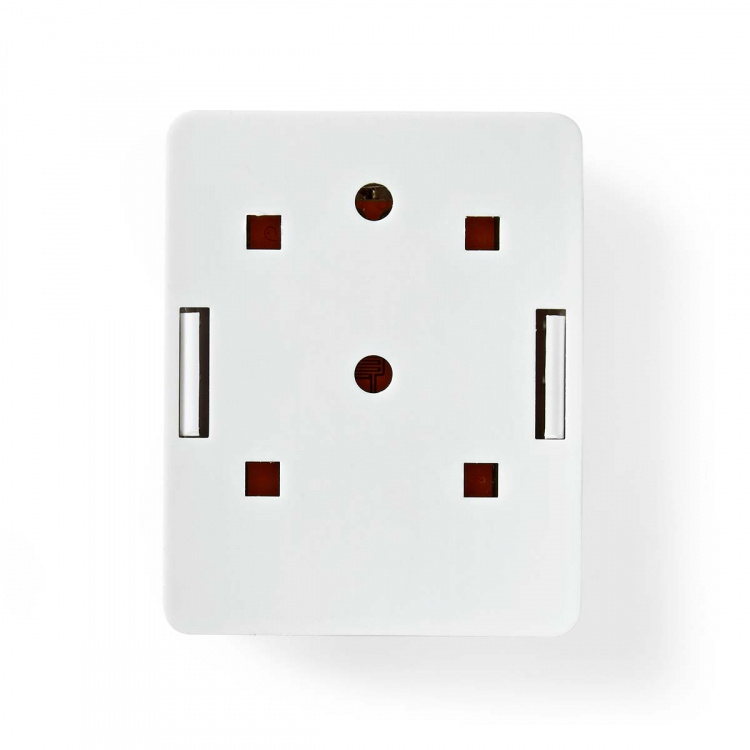 Nedis Netwerk Wanddoos | Opbouw | 1 poort(en) | STP CAT6 | Recht | Female | Goud Verguld | PVC | Wit | Envelop