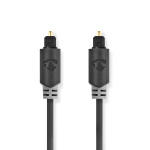Nedis Optische Audiokabel | TosLink Male | TosLink Male | 5.00 m | Rond | PVC | Antraciet | Doos