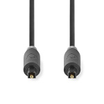 Nedis Optische Audiokabel | TosLink Male | TosLink Male | 5.00 m | Rond | PVC | Antraciet | Doos