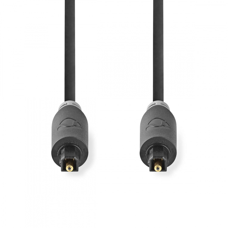 Nedis Optische Audiokabel | TosLink Male | TosLink Male | 5.00 m | Rond | PVC | Antraciet | Doos