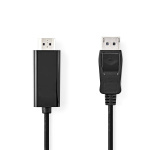 Nedis DisplayPort-Kabel | DisplayPort Male | HDMI™ Connector | 4K@30Hz | Vernikkeld | 1.00 m | Rond | PVC | Antraciet | Doos