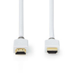 Nedis High Speed ​​HDMI™-Kabel met Ethernet | HDMI™ Connector | HDMI™ Connector | 4K@60Hz | ARC | 18 Gbps | 1.50 m | Rond | PVC | Wit | Doos