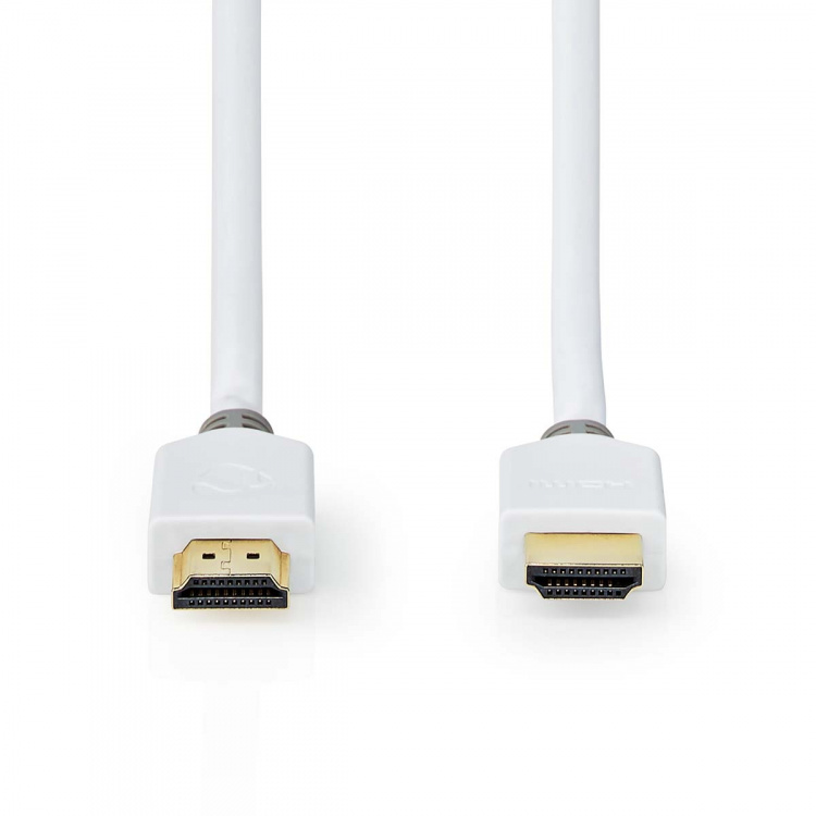 Nedis High Speed ​​HDMI™-Kabel met Ethernet | HDMI™ Connector | HDMI™ Connector | 4K@60Hz | ARC | 18 Gbps | 1.50 m | Rond | PVC | Wit | Doos