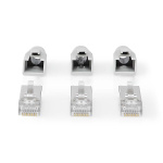 Nedis RJ45-Connector | RJ45 Pass Through | Stevig/Gesnoerd FTP CAT6a | Recht | Verguld | 10 Stuks | Polycarbonate | Grijs / Wit / Zwart | Doos Nedis RJ45-Connector | RJ45 Pass Through | Stevig/Gesnoerd FTP CAT6a | Recht | Verguld | 10 Stuks | Polycarbonate | Grijs / Wit / Zwart | Doos