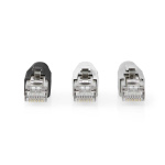 Nedis RJ45-Connector | RJ45 Pass Through | Stevig/Gesnoerd FTP CAT6a | Recht | Verguld | 10 Stuks | Polycarbonate | Grijs / Wit / Zwart | Doos Nedis RJ45-Connector | RJ45 Pass Through | Stevig/Gesnoerd FTP CAT6a | Recht | Verguld | 10 Stuks | Polycarbonate | Grijs / Wit / Zwart | Doos