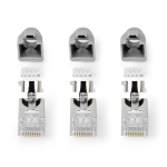 Nedis RJ45-Connector | RJ45 Pass Through | Stevig/Gesnoerd FTP CAT7 | Recht | Verguld | 10 Stuks | Polycarbonate | Grijs / Wit / Zwart | Doos Nedis RJ45-Connector | RJ45 Pass Through | Stevig/Gesnoerd FTP CAT7 | Recht | Verguld | 10 Stuks | Polycarbonate | Grijs / Wit / Zwart | Doos