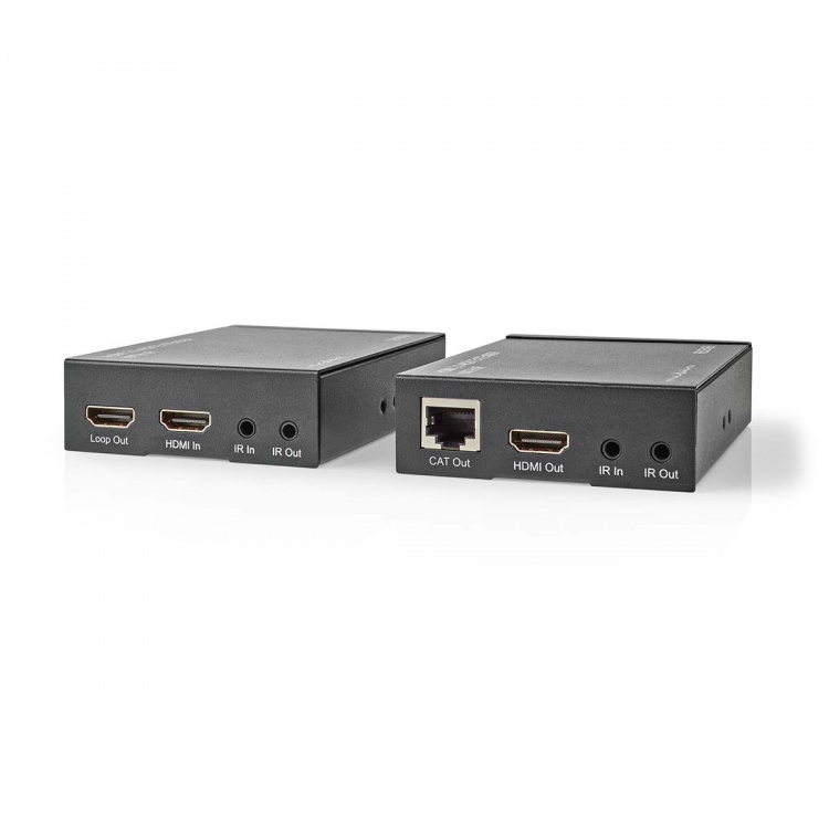 Nedis HDMI™-Extender | Over Cat6 | tot 60 m | 4K@60Hz | 18 Gbps | Metaal | Antraciet