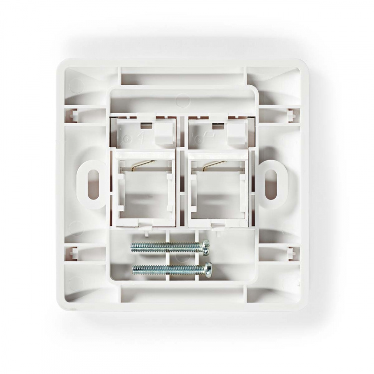 Nedis Netwerk Keystone-voorplaat | Frontplaat RJ45 | 2 poort(en) | ABS | Wit | Envelop