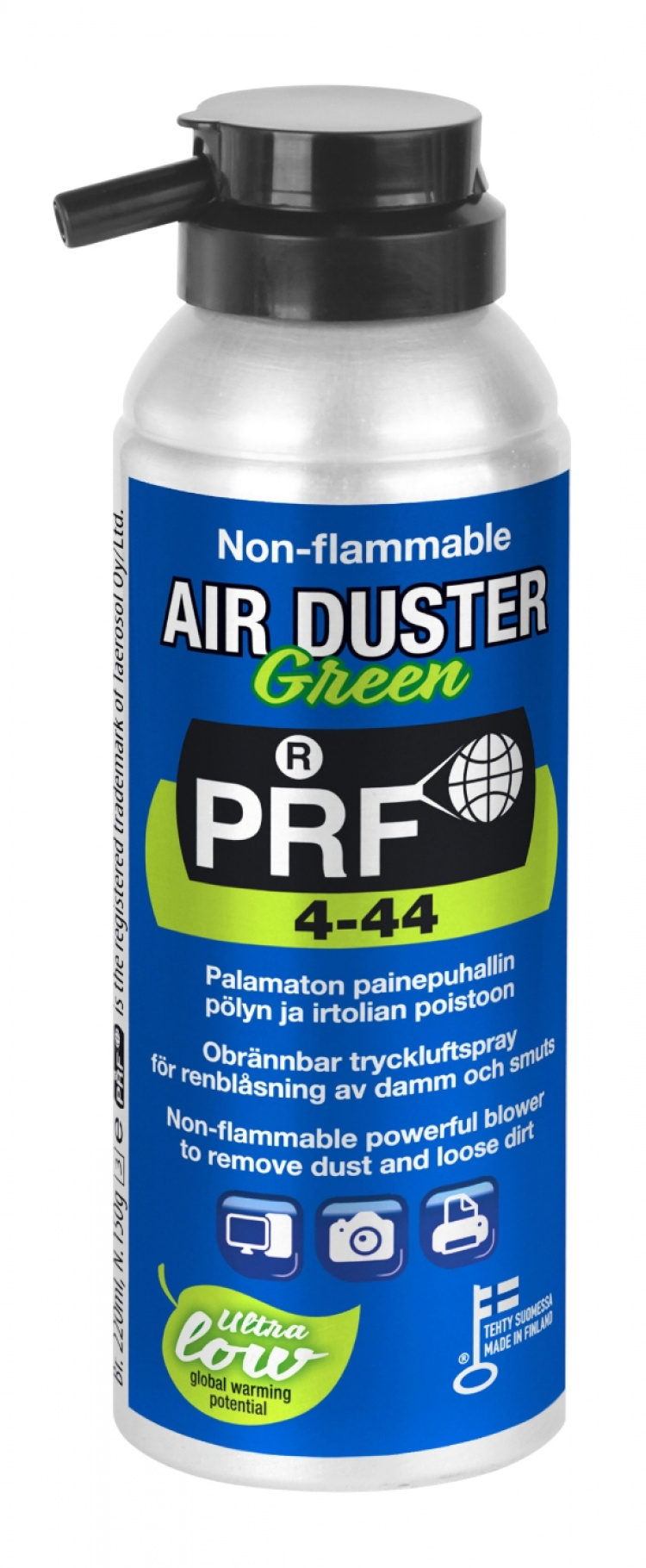 PRF 4-44 Air Duster Groen Niet brandbaar 220 ml PRF 4-44 Air Duster Groen Niet brandbaar 220 ml