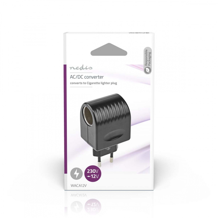 Nedis Stopcontact-Adapter | Type C (CEE 7/16) | 100 - 240 V AC 50/60 Hz | 12 V DC | 6 W | Netvoeding | 0.3 A | Zwart | Kunststof Nedis Stopcontact-Adapter | Type C (CEE 7/16) | 100 - 240 V AC 50/60 Hz | 12 V DC | 6 W | Netvoeding | 0.3 A | Zwart | Kunststof
