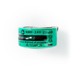 Oplaadbare NiMH-Batterij | 2.4 V DC | Oplaadbaar | 250 mAh | Voorgeladen | 1-Polybag | N/A | Soldeerpin | Groen