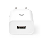 Nedis Oplader | 12 W | Snellaad functie | 1x 2.4 A | Outputs: 1 | USB-A | Geen Kabel Inbegrepen | Single Voltage Output | Wit