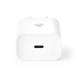 Nedis Oplader | 20 W | PD3.0 20W | Snellaad functie | 1.67 / 2.22 / 3.0 A | Outputs: 1 | USB-C™ | Lightning 8-Pins (Los) Kabel | 1.00 m | Automatische Voltage Selectie | Wit