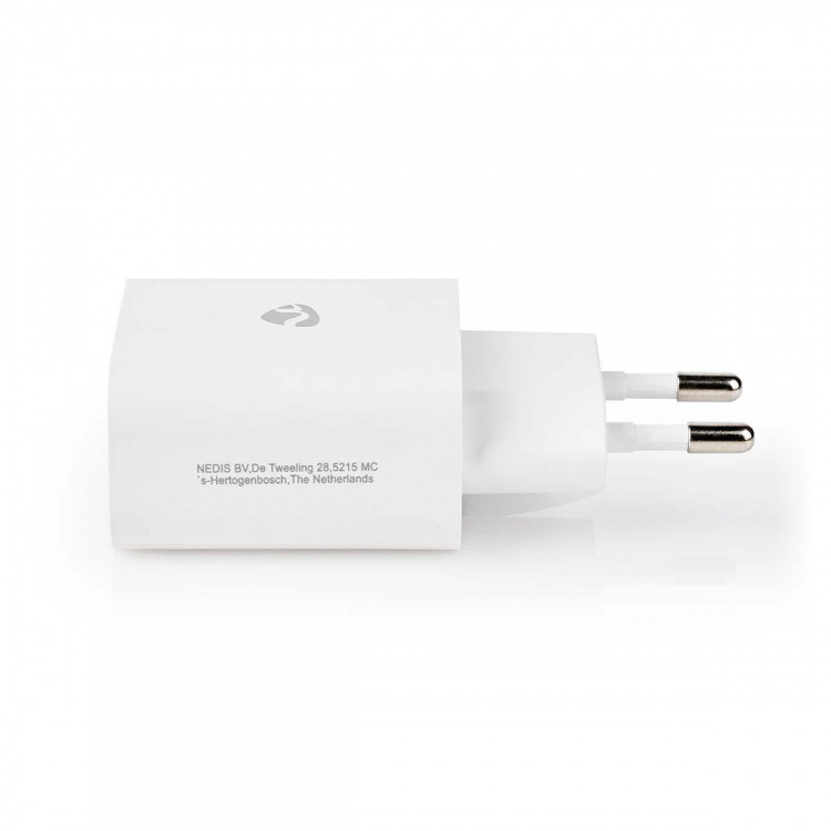 Nedis Oplader | 20 W | PD3.0 20W | Snellaad functie | 1.67 / 2.22 / 3.0 A | Outputs: 1 | USB-C™ | Lightning 8-Pins (Los) Kabel | 1.00 m | Automatische Voltage Selectie | Wit
