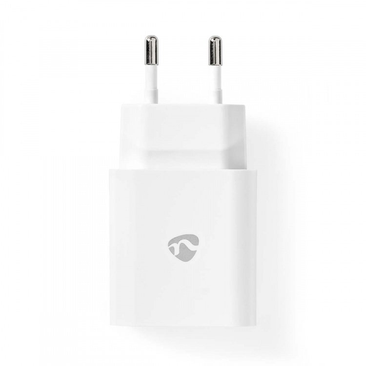 Nedis Oplader | 20 W | PD3.0 20W | Snellaad functie | 1.67 / 2.22 / 3.0 A | Outputs: 1 | USB-C™ | Lightning 8-Pins (Los) Kabel | 1.00 m | Automatische Voltage Selectie | Wit