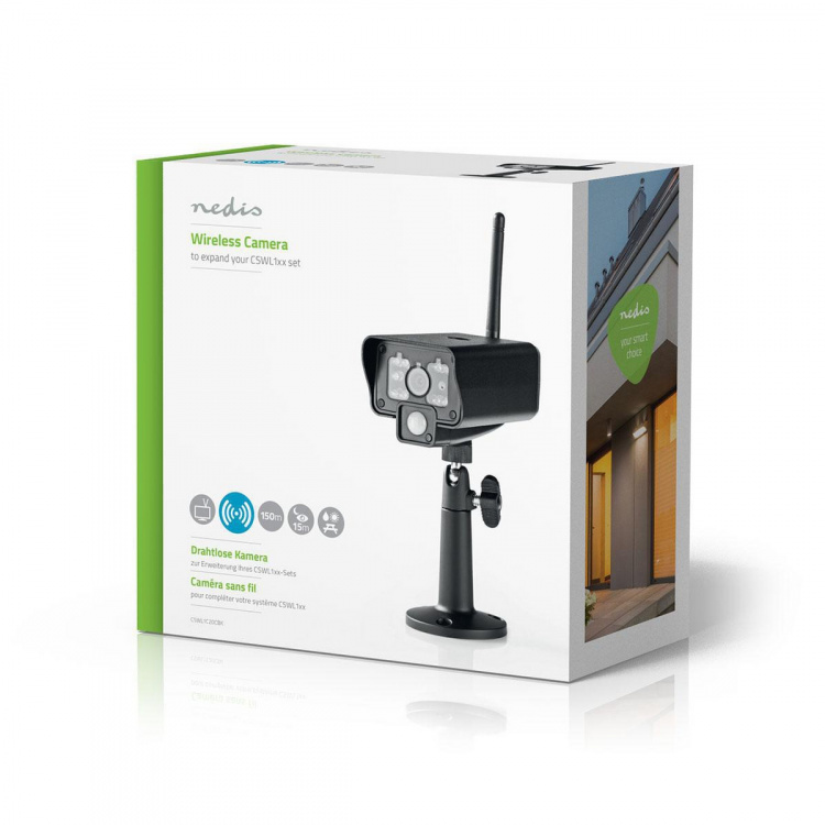 Nedis Digitale Draadloze Camera | Wi-Fi | VGA | Binnen- en Buitenshuis | Nachtzicht: 5.00 m | Kijkhoek: 73 ° | Zwart | IP54 Nedis Digitale Draadloze Camera | Wi-Fi | VGA | Binnen- en Buitenshuis | Nachtzicht: 5.00 m | Kijkhoek: 73 ° | Zwart | IP54