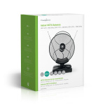 Nedis Binnenantenne | Actief | FM / UHF / VHF | Ontvangstbereik: 0-25 km | LTE700 | Versterking: 36 dB | Versterkingsregelaar | ABS | Zwart