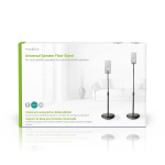 Nedis Speakerbeugel | Geschikt voor: Universeel | Vloer | 4.5 kg | Hoogte Verstelbaar | ABS / Staal | Zwart