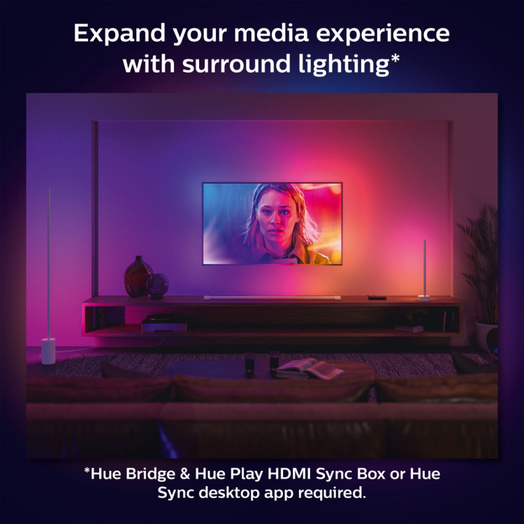 Philips Hue Gradient Signe Golvlampa Vit