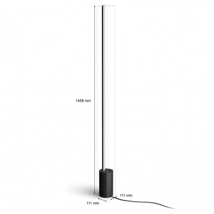 Philips Hue Gradient Signe Golvlampa Wh/Color Svart Philips Hue Gradient Signe Golvlampa Wh/Color Svart