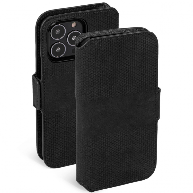 Krusell Leren Telefoonhoesje iPhone 13 Pro Zwart Krusell Leren Telefoonhoesje iPhone 13 Pro Zwart