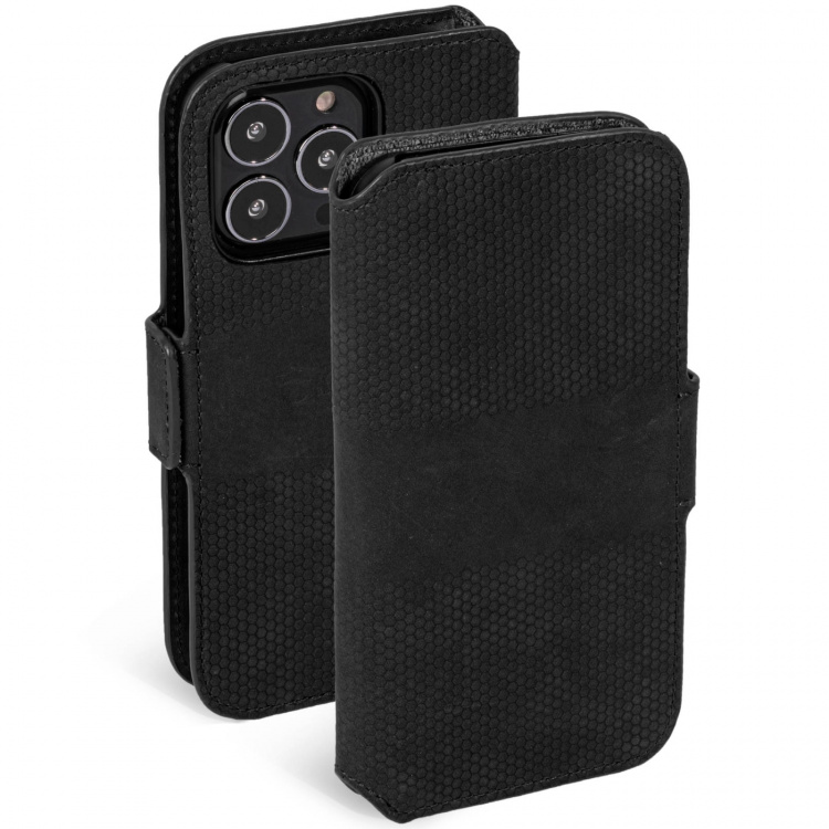 Krusell Leren Telefoonhoesje iPhone 13 Pro Max Zwart