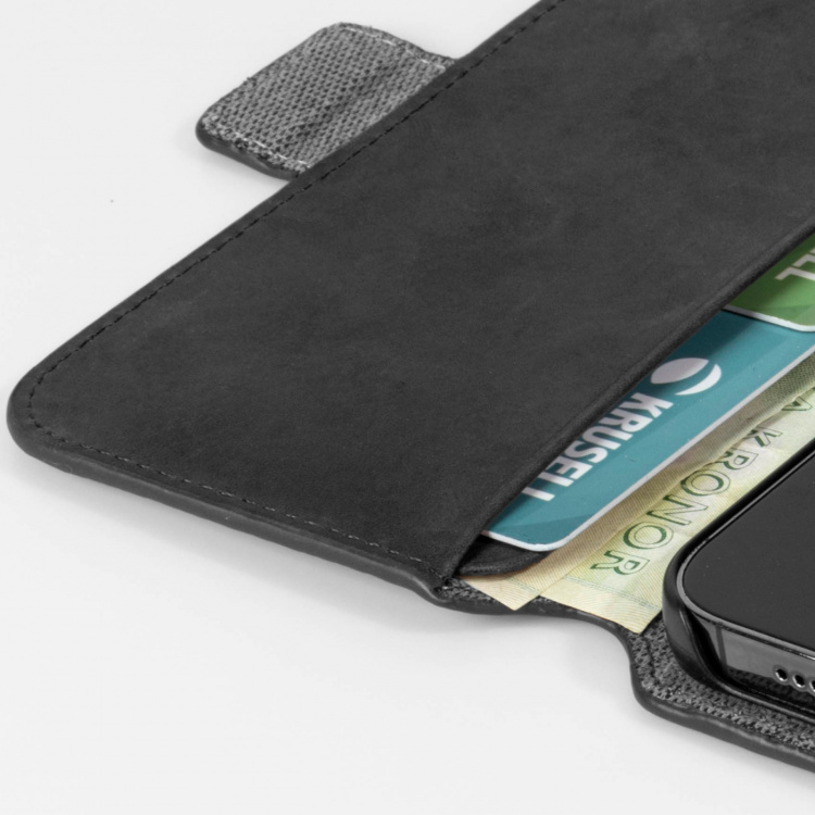 Krusell Leren Telefoonhoesje iPhone 13 Pro Max Zwart