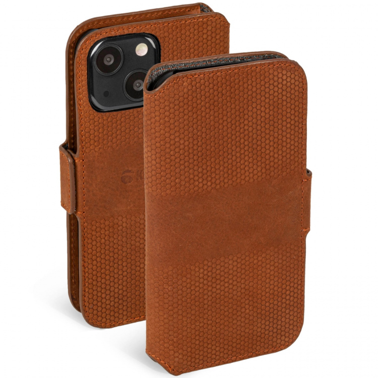 Krusell Leren Telefoonhoesje iPhone 13 Cognac