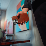 Krusell Leren Telefoonhoesje iPhone 13 Cognac