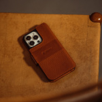 Krusell Leren Telefoonhoesje iPhone 13 Cognac