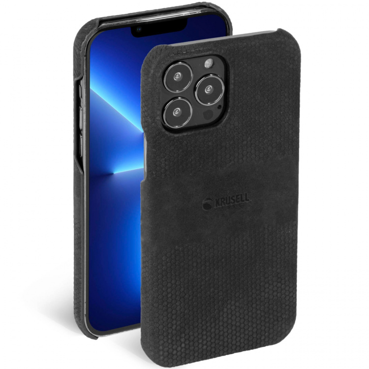 Krusell Leren Cover iPhone 13 Pro Zwart Krusell Leren Cover iPhone 13 Pro Zwart